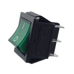 Interrupteur � bascule inverseur lumineux 6 broches 16a 250v vert encastrable