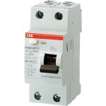 Interrupteur diff�rentiel - abb - 30ma - 63a - 2 modules - protection circuits salle deau - 230v ac
