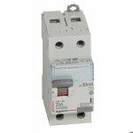 Interrupteur diffrentiel - legrand - dx - id 2p 230v 25a - 30ma - rail din - gris