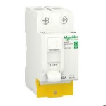 Interrupteur diffrentiel resi9 30ma 2p peignable 40a type ac - schneider electric - r9prc240
