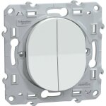 Interrupteur double poussoir fermeture - ovalis - schneider electric - 10 ax