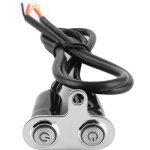Interrupteur guidon moto - xvx - acier inoxydable 12v - bouton poussoir led - 2 pi�ces
