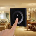 Interrupteur mural smart touch avec panneau tactile et variateur de lumière led hb057 Interrupteur mural smart touch avec panneau tactile et variateur de lumière led hb057