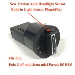 Interrupteur de phare avec capteur lumi�re automatique int�gr� pour vw polo 9n 6r golf 4 jetta mk4 passat ...