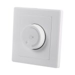Interrupteur variateur de lumière - sûr et durable - blanc - 100w max - installation intérieure - rotatif ... Interrupteur variateur de lumière - sûr et durable - blanc - 100w max - installation intérieure - rotatif ...