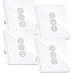 Interrupteur volet roulant wifi - pzcc - compatible alexa et google home - tactile r�tro�clair� - lot ...