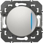 Interrupteur avec voyant lumineux dooxie 10ax 250v~ - finition alu - 600111 - legrand