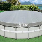 Intex couverture de piscine ronde deluxe 488 cm 28040 couverture pour piscine bche de piscine couvertures ...