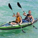 Intex kayak gonflable challenger k2 351 x 76 x 38 cm 68306np canot pneumatique cano gonflable barque ...