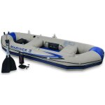 Intex set bateau mariner 3 - 3 personnes - gris