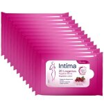 Intima lingettes hygine intime - cranberry - 20 lingettes lot de 12