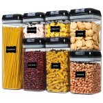 Intirilife set de 7 récipients alimentaires étanches à lair boîtes de rangement en noir de différentes ... Intirilife set de 7 récipients alimentaires étanches à lair boîtes de rangement en noir de différentes ...