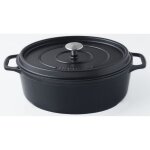 Invicta cocotte ovale - Ø 33 cm - noir - tous feux dont induction Invicta cocotte ovale - Ø 33 cm - noir - tous feux dont induction