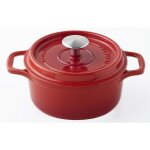 Invicta cocotte ronde - Ø 22 cm - rubis - tous feux dont induction Invicta cocotte ronde - Ø 22 cm - rubis - tous feux dont induction