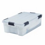 Iris ohyama boite de rangement hermtique 30l lot de 6 transparent ddat - ls