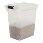 Iris ohyama - conteneur / boite  croquette - pelle - roulettes incluses - pour chien & chat - air tight ...