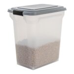 Iris ohyama - conteneur / boite  croquette - pelle - roulettes incluses - pour chien & chat - air tight ...