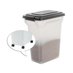Iris ohyama boite  croquette 20l pour 75kg hermtique pelle roulettes incluses pour chien et chat - ...