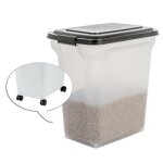 Iris ohyama boite  croquette 45l pour 15kg hermtique pelle roulettes incluses pour chien et chat - ...