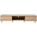 Iris ohyama meuble tv meuble tele banc tv pour ecran jusqu 65 pouces - bab - 150a - marron clair - l42. ...