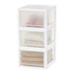 Iris ohyama tiroir de rangement tour de rangement plastique bureau lot de 4 msd - 1 blanc blanc. . .