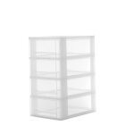 Iris ohyama tour de rangement organisateur plastique 4 tiroirs 7 l - ddoch - 2004 - blanc - l35. 5 x ...