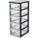 Iris ohyama tour de rangement a4 5 tiroirs de rangement bureau transparent 11l aves roues dc - 005 plastique ...