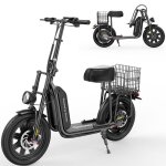 Iscooter f7 trottinette �lectrique adulte - 1000w - 50 km autonomie - si�ge & panier - pneus 16 - double ...