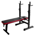 Ise banc de musculation multifonction abdominaux pliable avec support de barres pour haltre et station ...