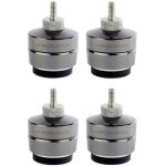 Pieds isolants - isoacoustics - gaia ii - chrom� - lot de 4 - am�lioration sonore