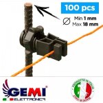 Isolateur pour piquets en fer clôture Électrique 100 pz Isolateur pour piquets en fer clôture Électrique 100 pz