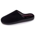 Isotoner chaussons ultra confortables � m�moire de forme intemporelles et �l�gantes noir homme
