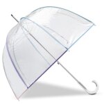 Isotoner parapluie canne cloche transparente rsistance au vent pvc / pastel femme