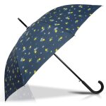 Isotoner parapluie canne ultra d�rperlant solide ouverture automatique / fermeture manuelle citron jaune ...