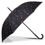 Isotoner parapluie canne ultra d�rperlant solide ouverture automatique / fermeture manuelle coeur rouge ...