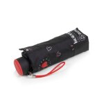 Isotoner parapluie compact solide ultra d�perlant � ouverture manuelle technologie xtra - sec coeur rouge ...