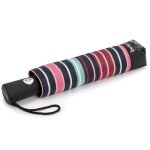 Isotoner parapluie solide ultra dperlant  ouverture / fermeture automatique rayure blush femme