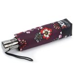 Isotoner parapluie x - tra solide anti - retournement dperlant ouverture / fermeture auto fleurs penses ...