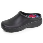Isotoner sabots pour le jardinage confortables souples r�sistants et l�gers noir fleuri femme