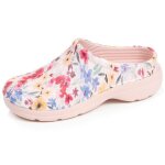 Isotoner sabots pour le jardinage confortables souples r�sistants et l�gers rose fleuri femme