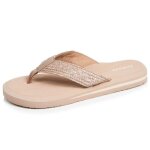 Isotoner tongs sandales plage d�t� semelles eva l�g�res et confortable beige femme