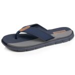 Isotoner tongs sandales plage d�t� semelles eva l�g�res et confortable marine bico homme