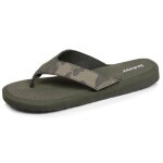 Isotoner tongs sandales plage d�t� semelles l�g�res et confortable camo kaki homme