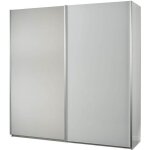 Izia blanche - armoire 2 portes coulissantes avec miroir