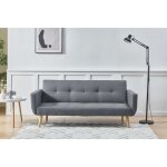 Izzy - canap scandinave convertible 3 places - gris - tissu