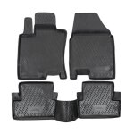 Tapis de sol en caoutchouc 3d - j&j automotive - nissan qashqai j10 2007 - 2014 - noir - sur mesure - ...