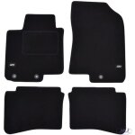 Tapis de sol - j&j automotive - hyundai i20 2015 - 2020 - velours noir - antidrapant - sur mesure