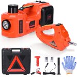 Jack hydraulique 5t 3t 2t cric electrique 12v 155 - 450 mm avec cl� � choc et pompe � air 3 - en - 1 ...