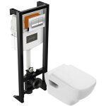 Pack wc suspendu sans bride jacob delafon struktura + abattant + plaque + bâti support Pack wc suspendu sans bride jacob delafon struktura + abattant + plaque + bâti support