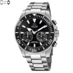 Montre connecte hybrid - jaguar - j888 / 2 - acier - cadran noir - tanche 200m